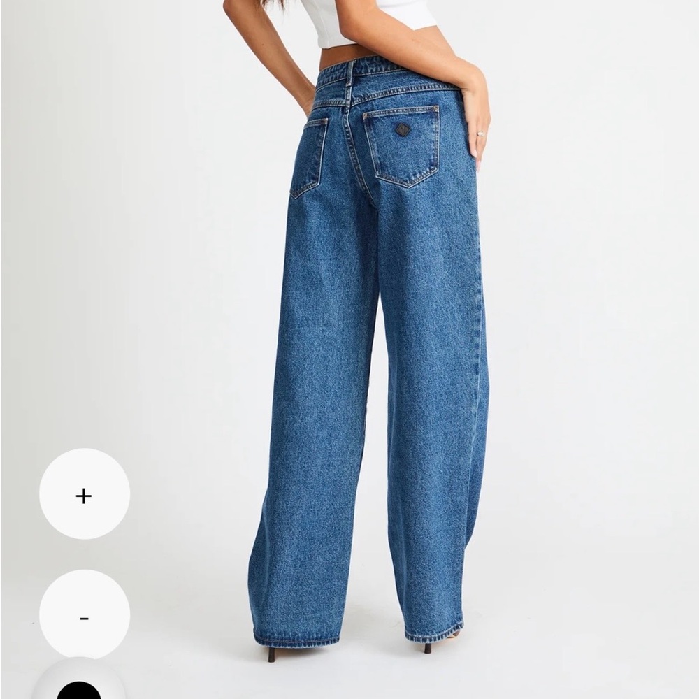 NWT A Brand Low Rise Baggy Wide Leg Blue Jeans